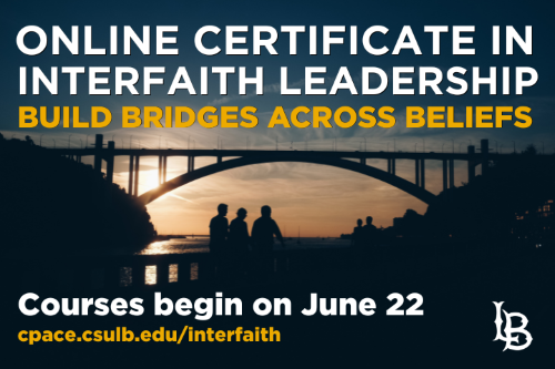 Online certificate in interfaith leadership banner.