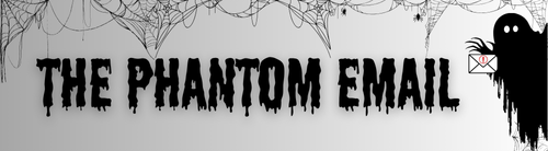 cobwebs and a ghost displaying a mail envelope